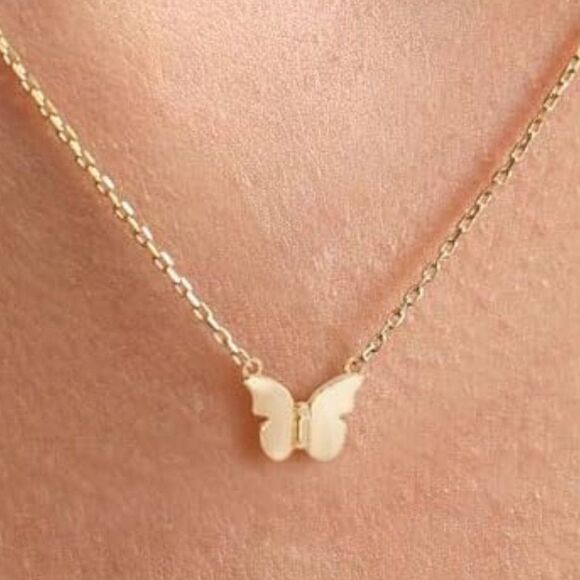 New Gold Butterfly Necklace Dainty Minimalist Necklace